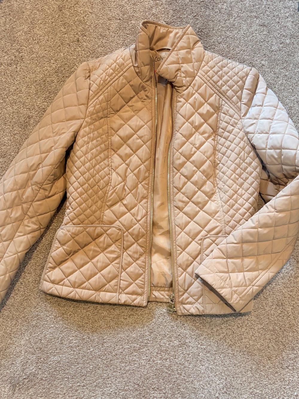 Calvin Klein Quilted Puffer Jacket - Beige
